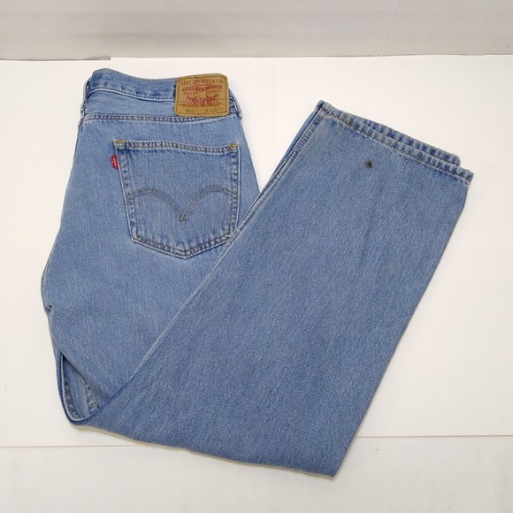 Levi's 505 Regular Fit 35x29 Men's Straight Leg Mid-Rise Jeans Red Tag Vintage - Picture 5 of 8